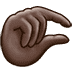 🤏🏿 pinching hand: dark skin tone display on Samsung